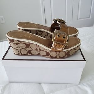 Coach wedge sandals